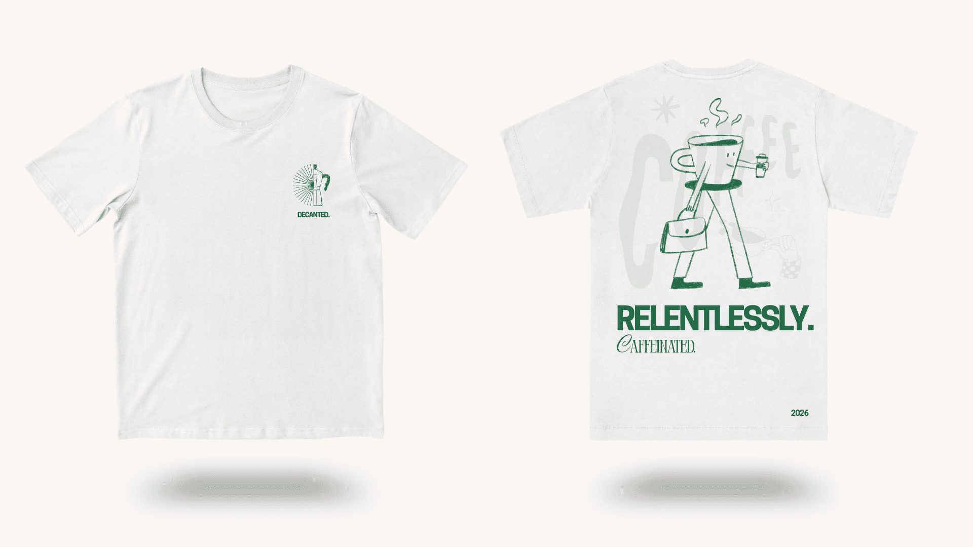 Relentlessly Caffeinated tee by Pedro Appendino